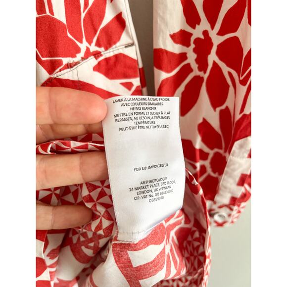 Anthropologie Maeve Printmaker Poplin Shirtdress Sz XS Bohemian - Picture 9 of 12